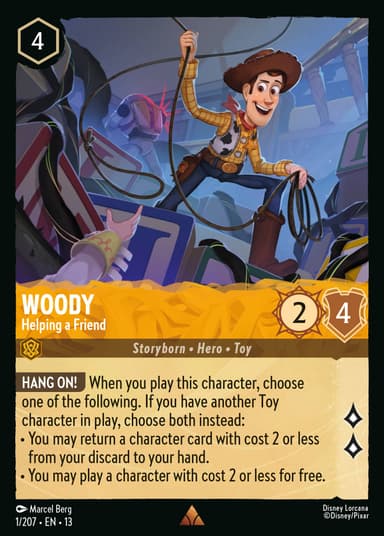 Woody - Helping a Friend — Disney Lorcana